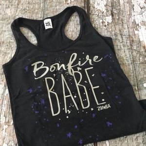 🟢 Zumba Black with Silver Letters Tank Top